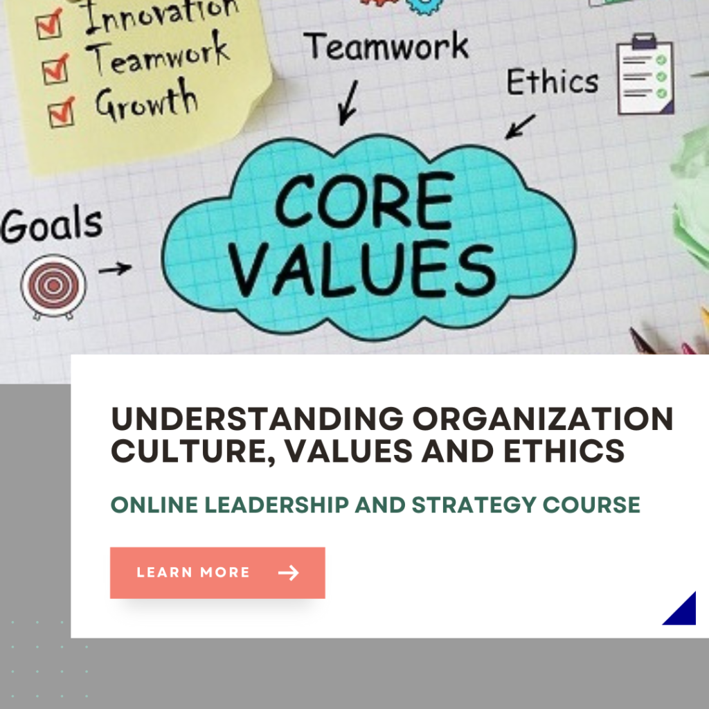 Organization Culture, Values And Ethics   Global Management Academy